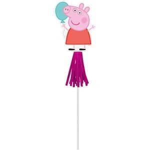 Peppa Pig Confetti Multicolor Party Paper Wands 10.5" x 5" (Pack of 8) Fun Party